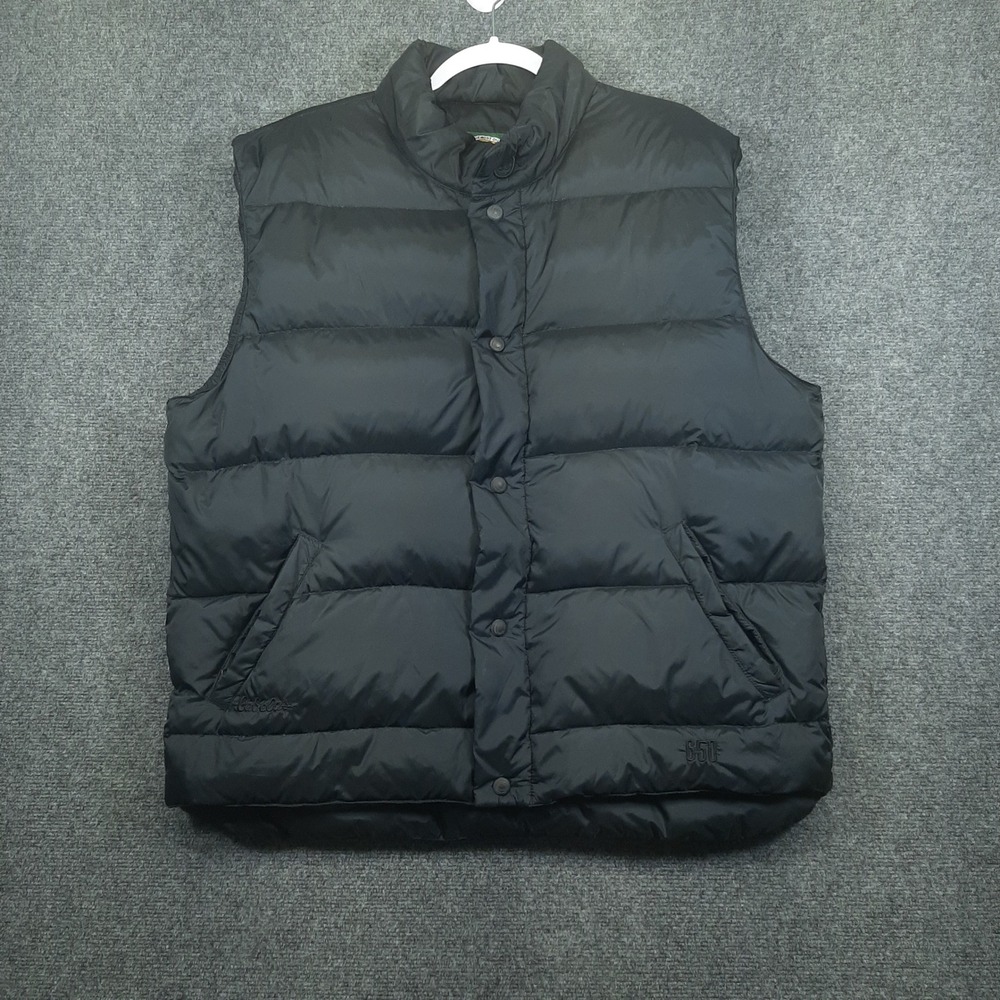 Cabelas Puffer Vest Premier Northern Goose Down 921565 L Black Mens Gorpcore